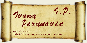 Ivona Perunović vizit kartica